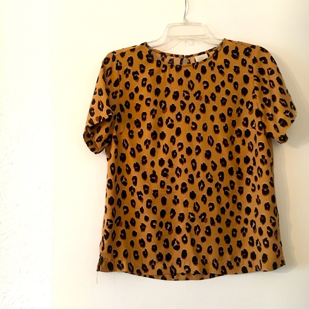 A New Day Brand Cheetah Print blouse